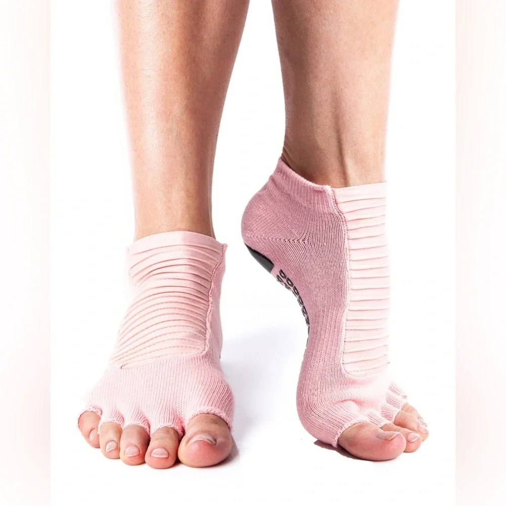 MOTO OPEN TOE GRIP SOCK- PINK
